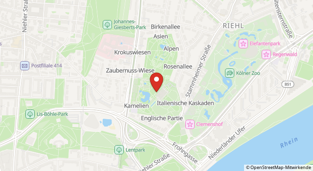 Karte mit den Standorten des Angebots