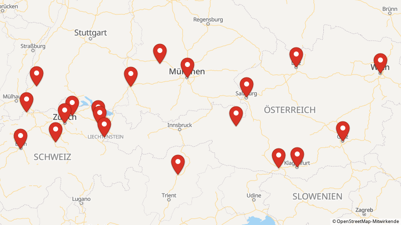 Map showing the locations of this offer