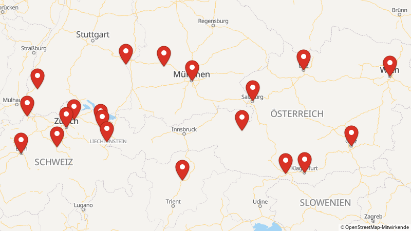 Map showing the locations of this offer