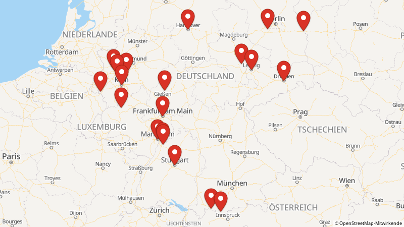 Map showing the locations of this offer