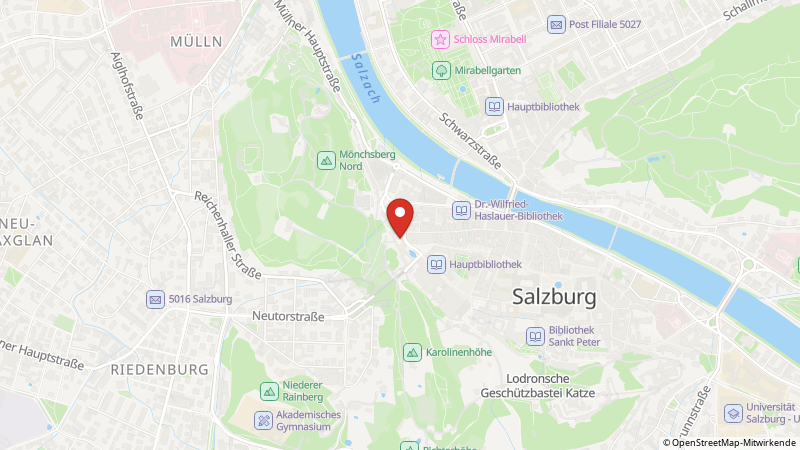 Karte mit den Standorten des Angebots