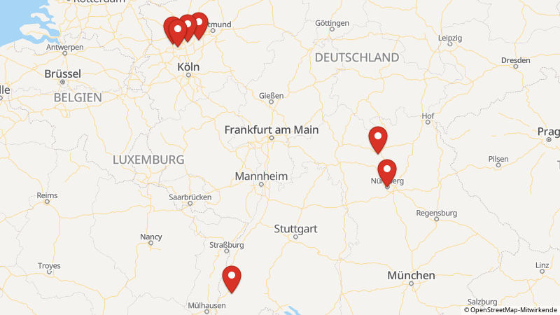 Map showing the locations of this offer