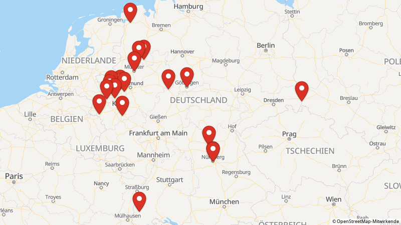 Map showing the locations of this offer