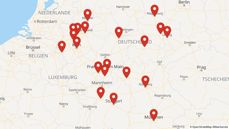 Map showing the locations of this offer