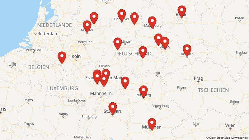 Map showing the locations of this offer