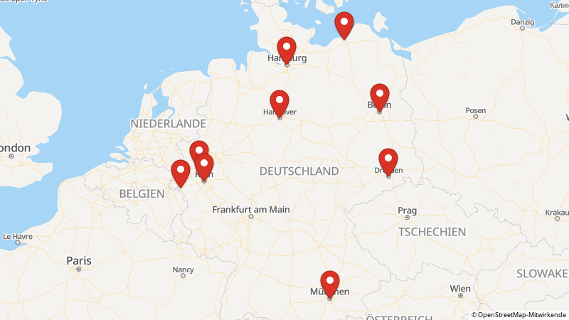 Map showing the locations of this offer