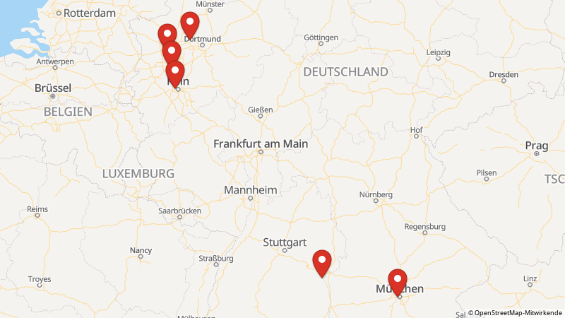 Map showing the locations of this offer