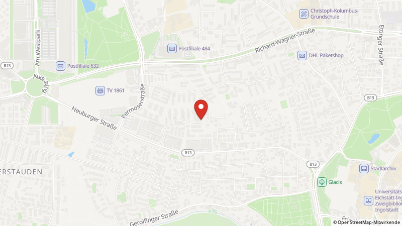 Map showing the locations of this offer