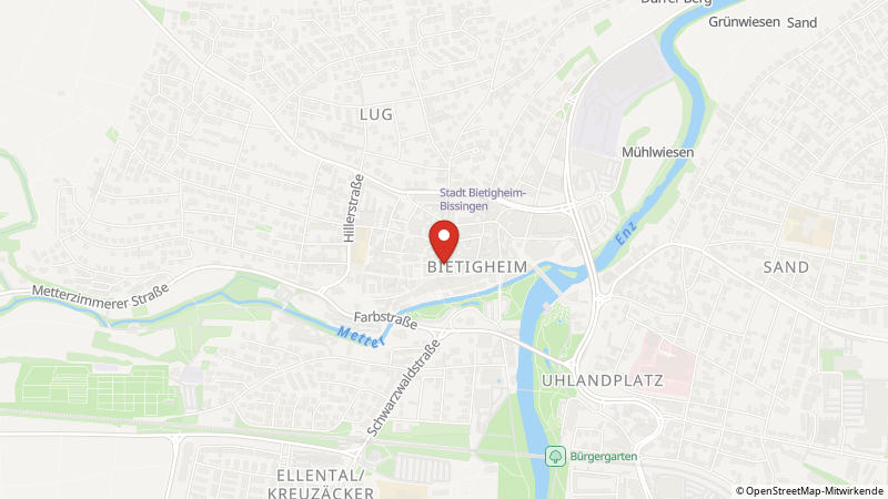 Map showing the locations of this offer