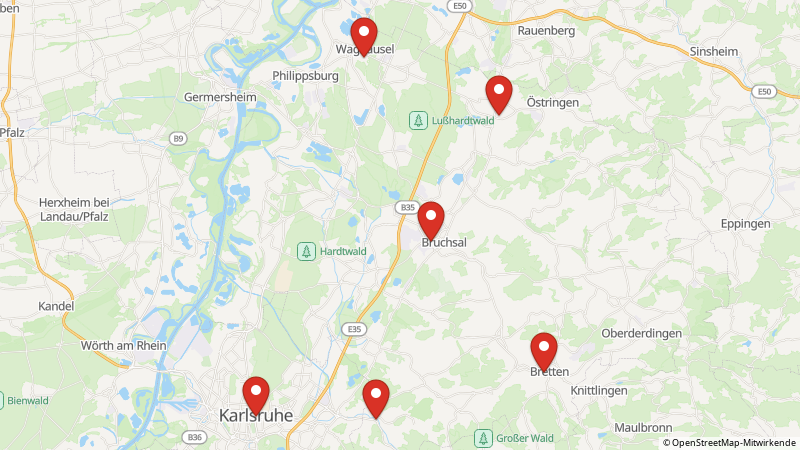 Map showing the locations of this offer