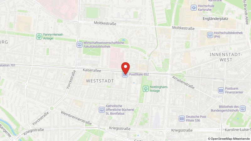 Map showing the locations of this offer