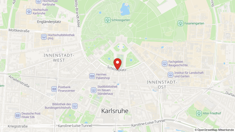 Karte mit den Standorten des Angebots