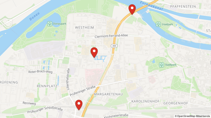 Map showing the locations of this offer