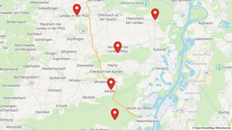Map showing the locations of this offer