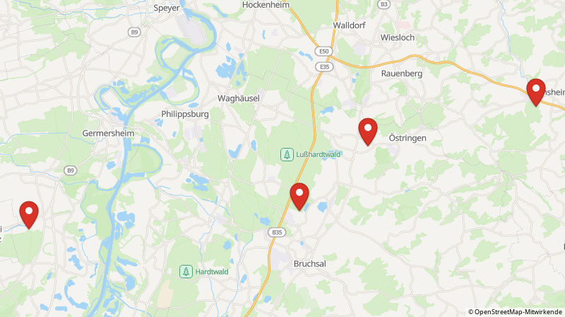 Map showing the locations of this offer