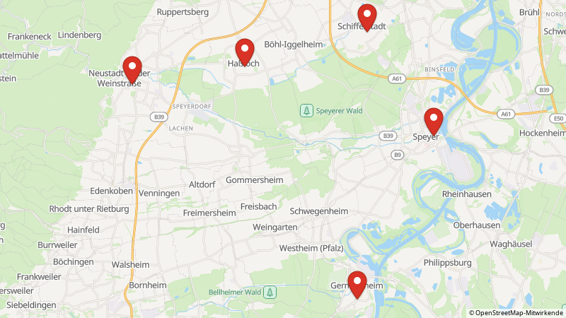 Map showing the locations of this offer