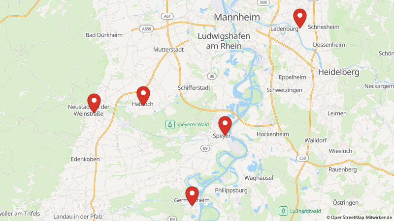 Map showing the locations of this offer
