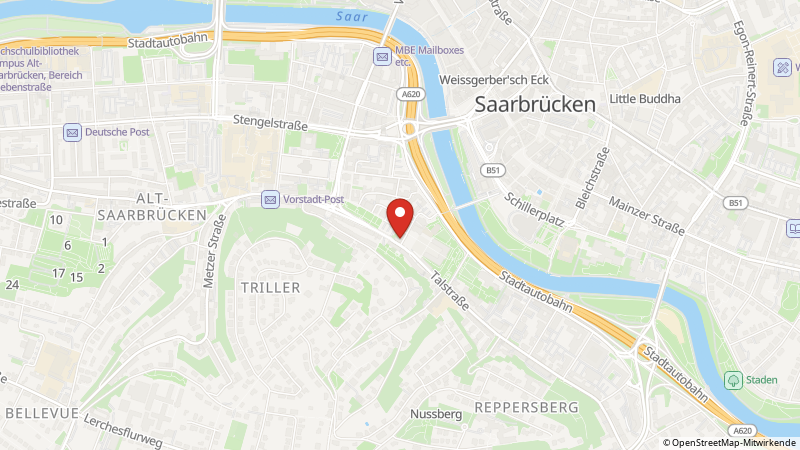 Karte mit den Standorten des Angebots