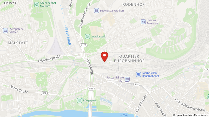 Map showing the locations of this offer