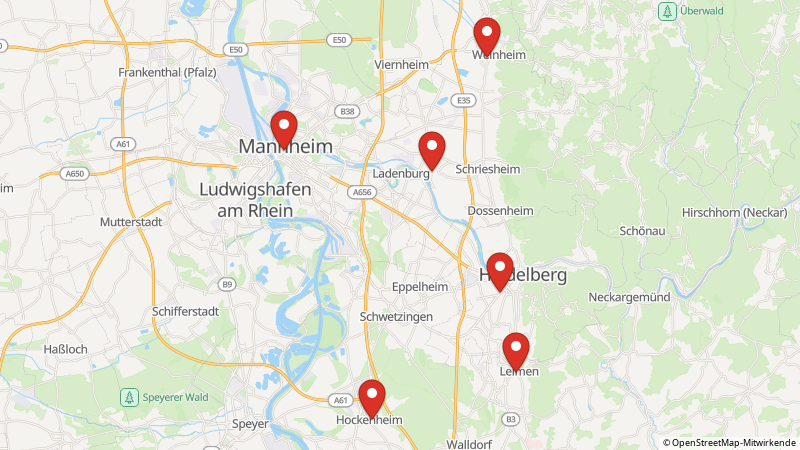 Map showing the locations of this offer