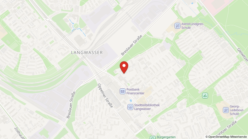 Karte mit den Standorten des Angebots