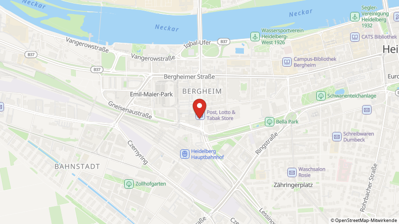 Karte mit den Standorten des Angebots