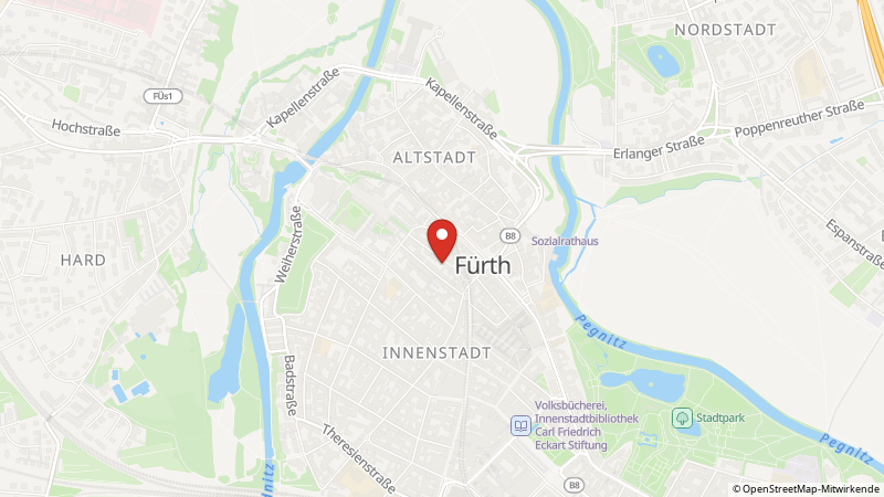 Map showing the locations of this offer