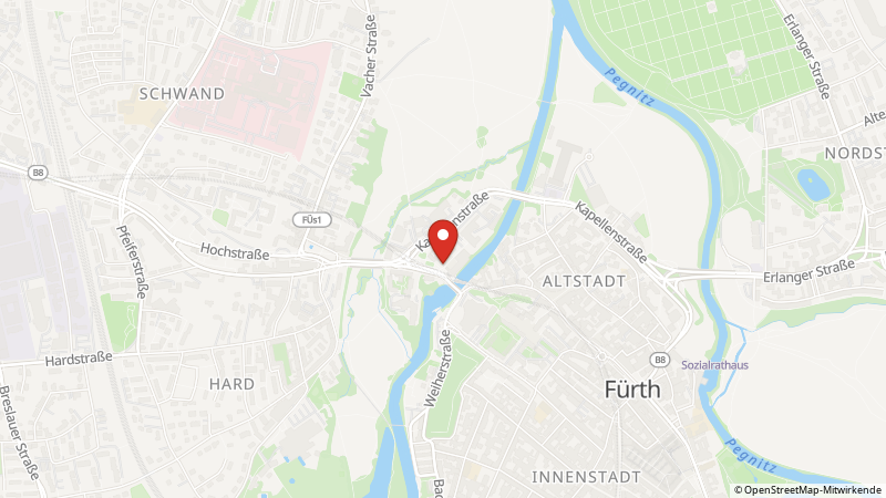 Map showing the locations of this offer