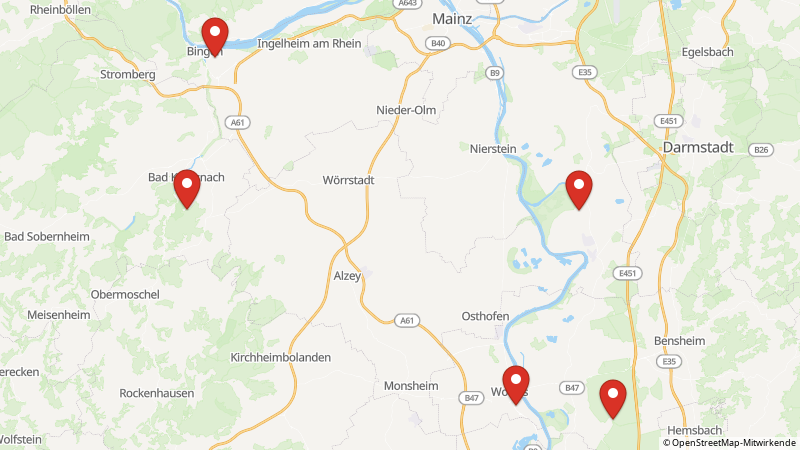 Map showing the locations of this offer