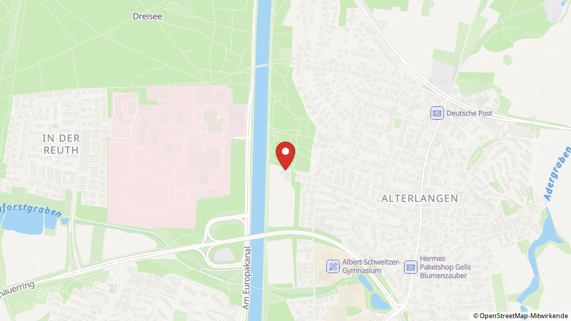 Karte mit den Standorten des Angebots