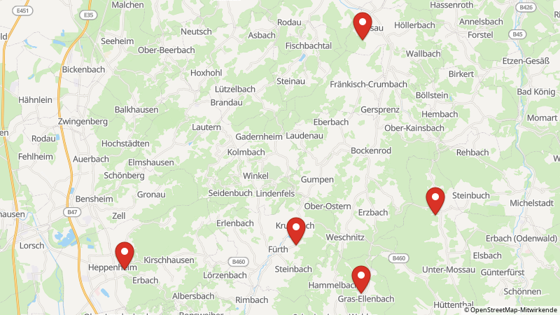 Map showing the locations of this offer