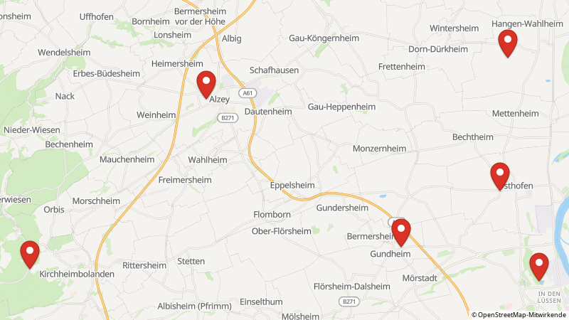 Map showing the locations of this offer