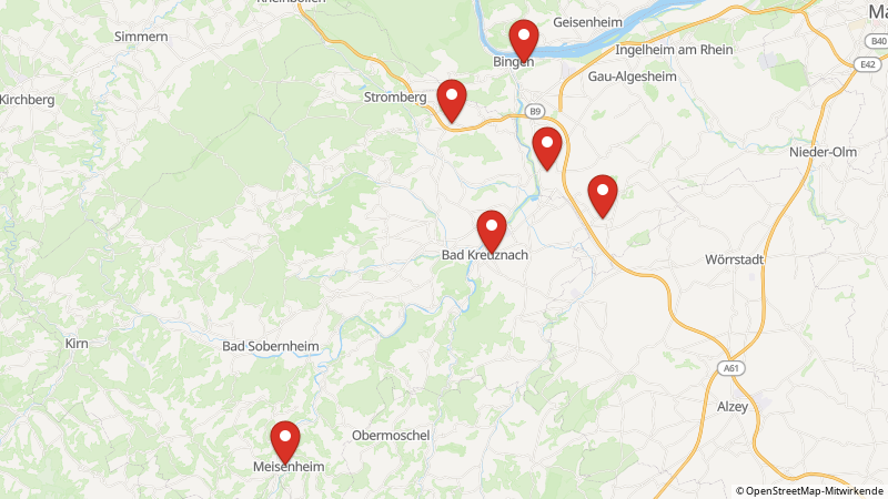 Map showing the locations of this offer
