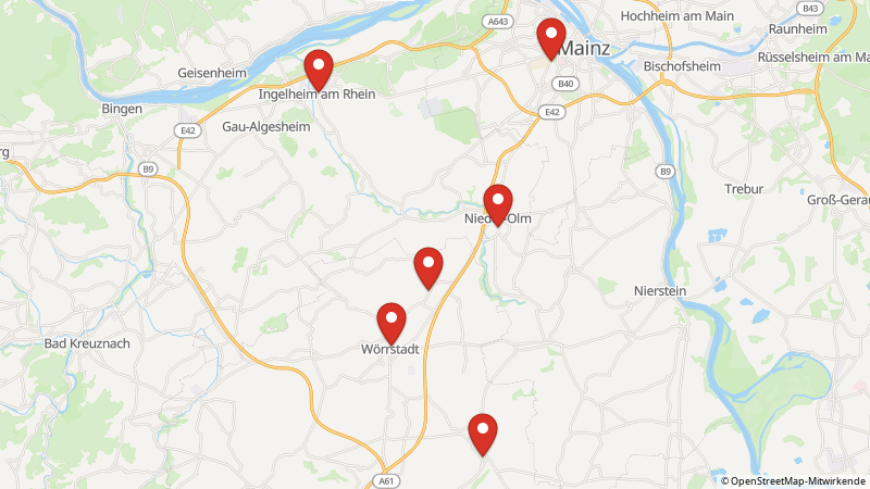 Map showing the locations of this offer