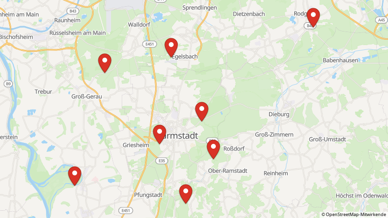 Map showing the locations of this offer