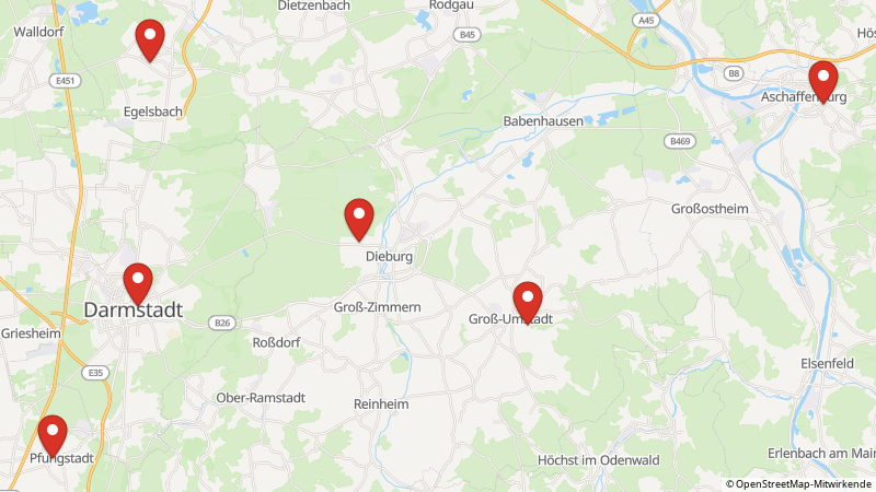 Map showing the locations of this offer