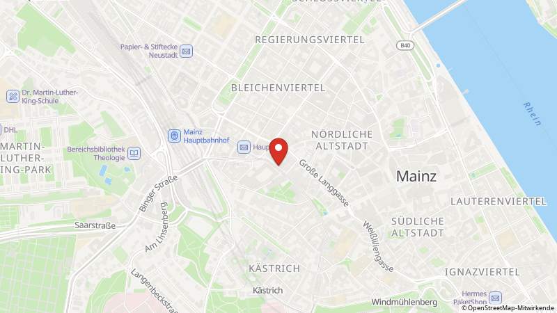 Karte mit den Standorten des Angebots