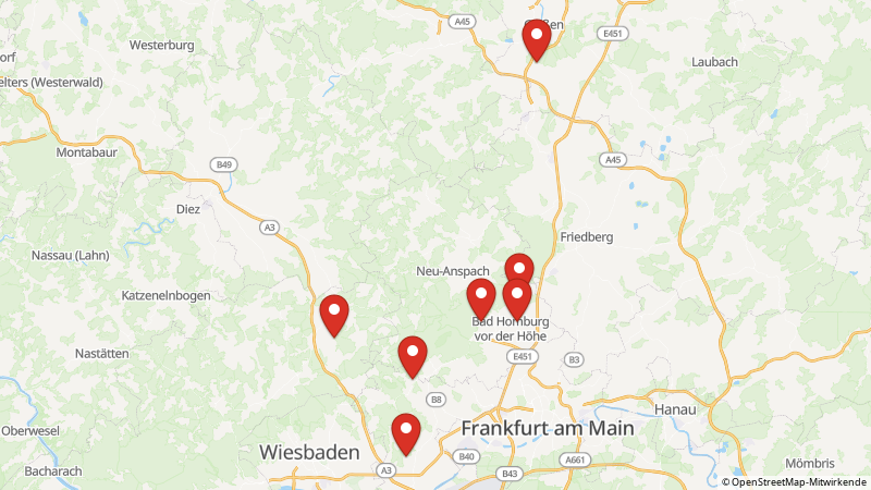 Map showing the locations of this offer
