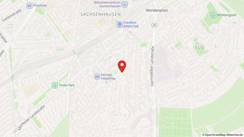 Map showing the locations of this offer