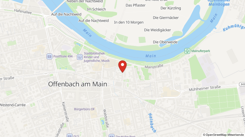 Map showing the locations of this offer