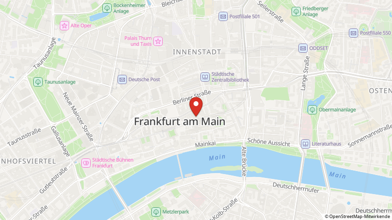 Karte mit den Standorten des Angebots
