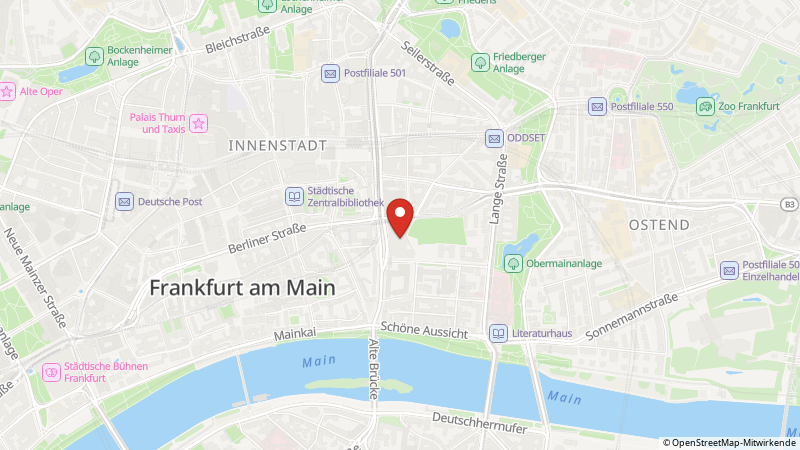 Karte mit den Standorten des Angebots