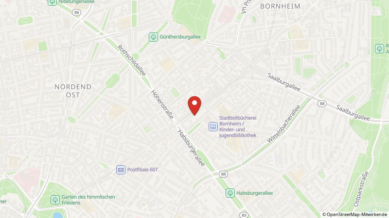 Karte mit den Standorten des Angebots