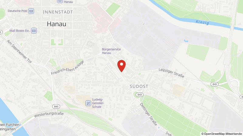 Map showing the locations of this offer