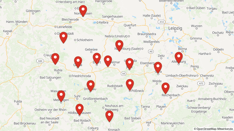 Map showing the locations of this offer