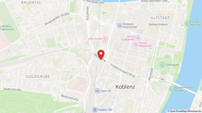 Map showing the locations of this offer