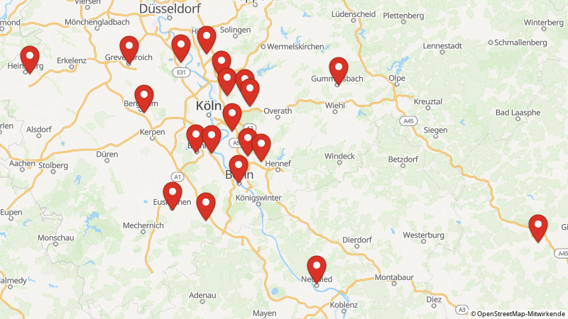 Map showing the locations of this offer