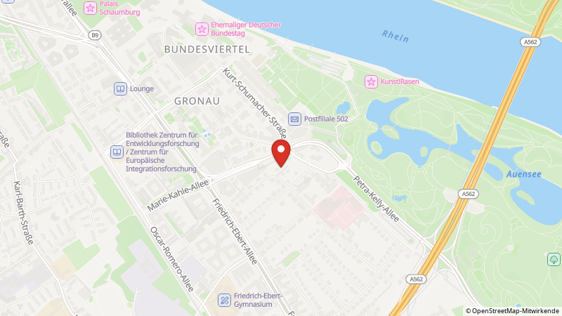 Karte mit den Standorten des Angebots