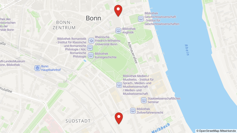 Map showing the locations of this offer