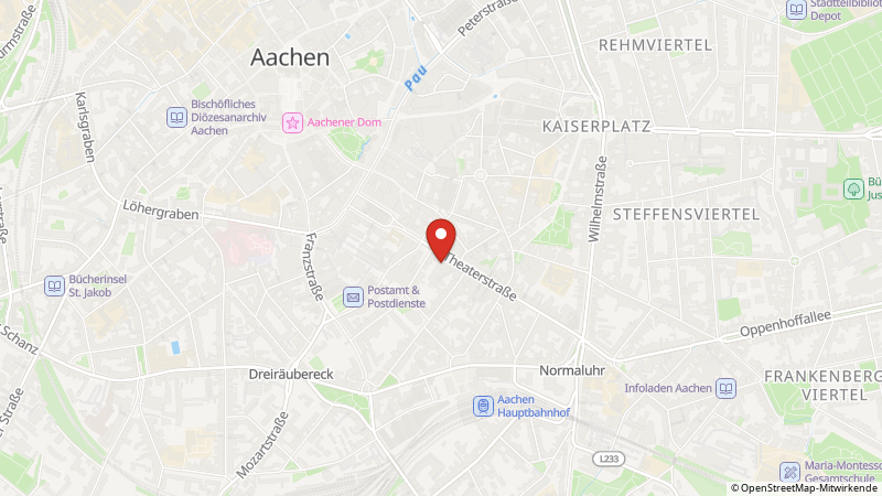 Karte mit den Standorten des Angebots
